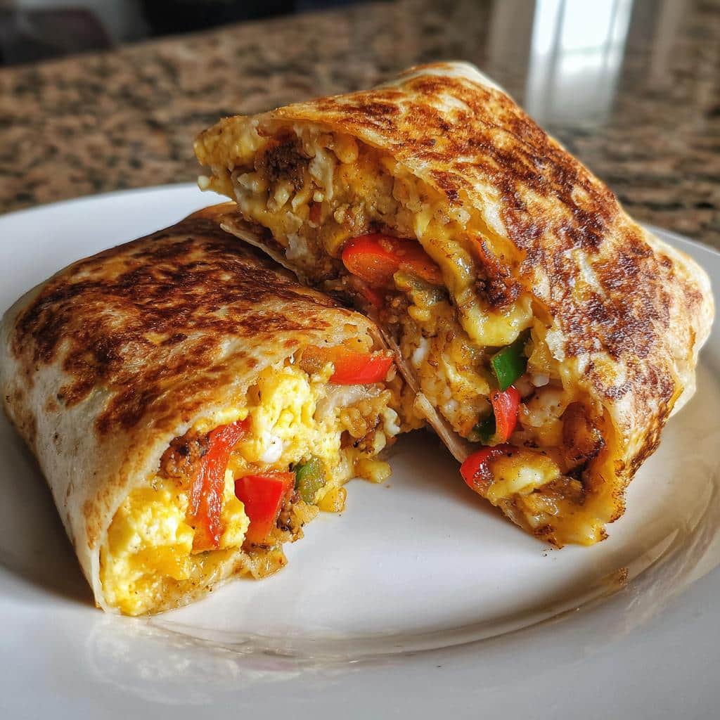 Air fryer breakfast burritos - detail 1
