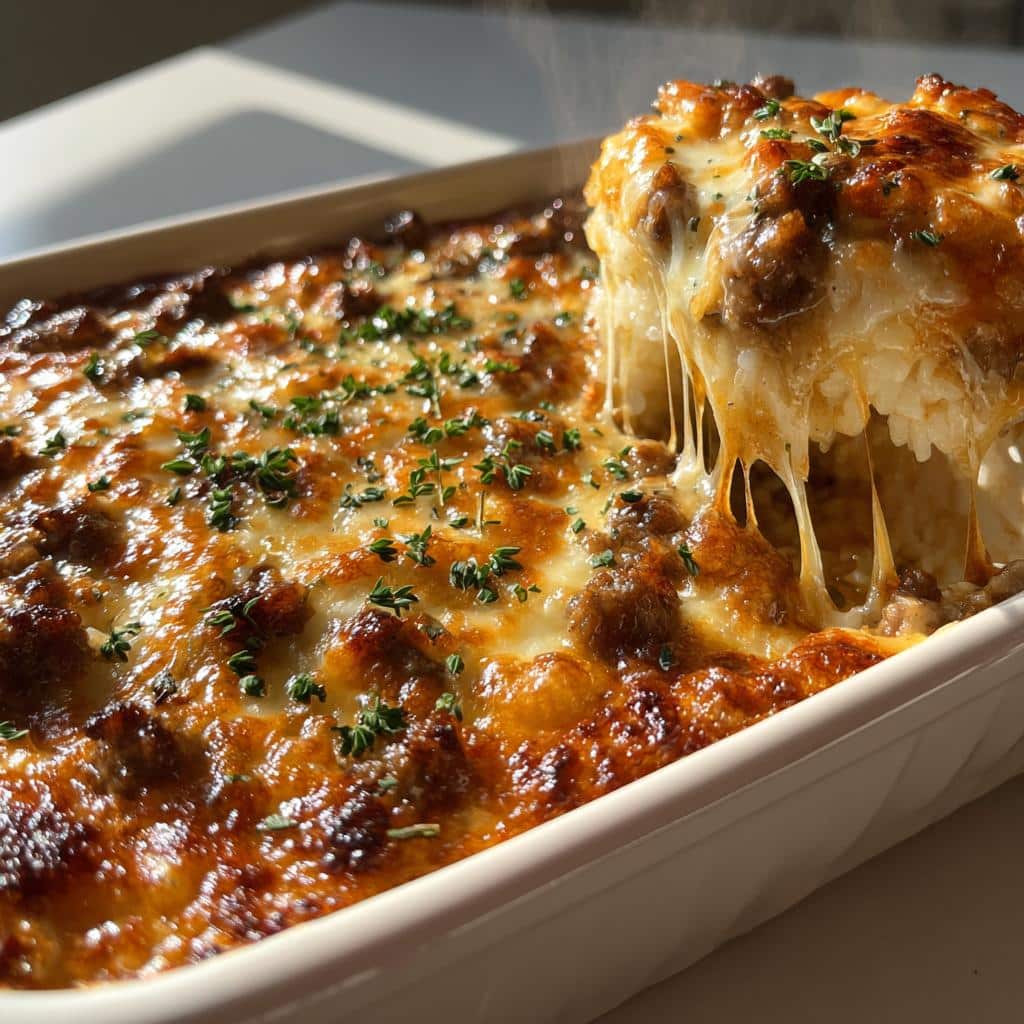 Easy French Onion Beef and Rice Casserole Recipe - detail 1