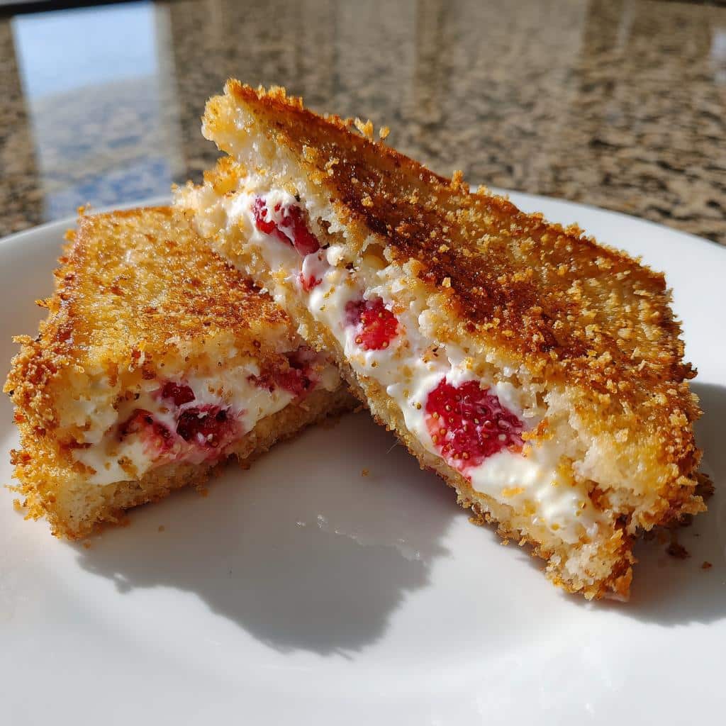 Fried Strawberry Cheesecake Sandwiches - detail 1