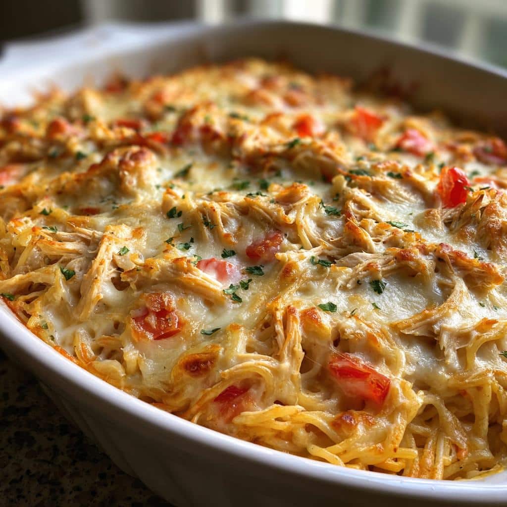 Irresistible Spicy Southern Chicken Spaghetti Casserole - detail 1