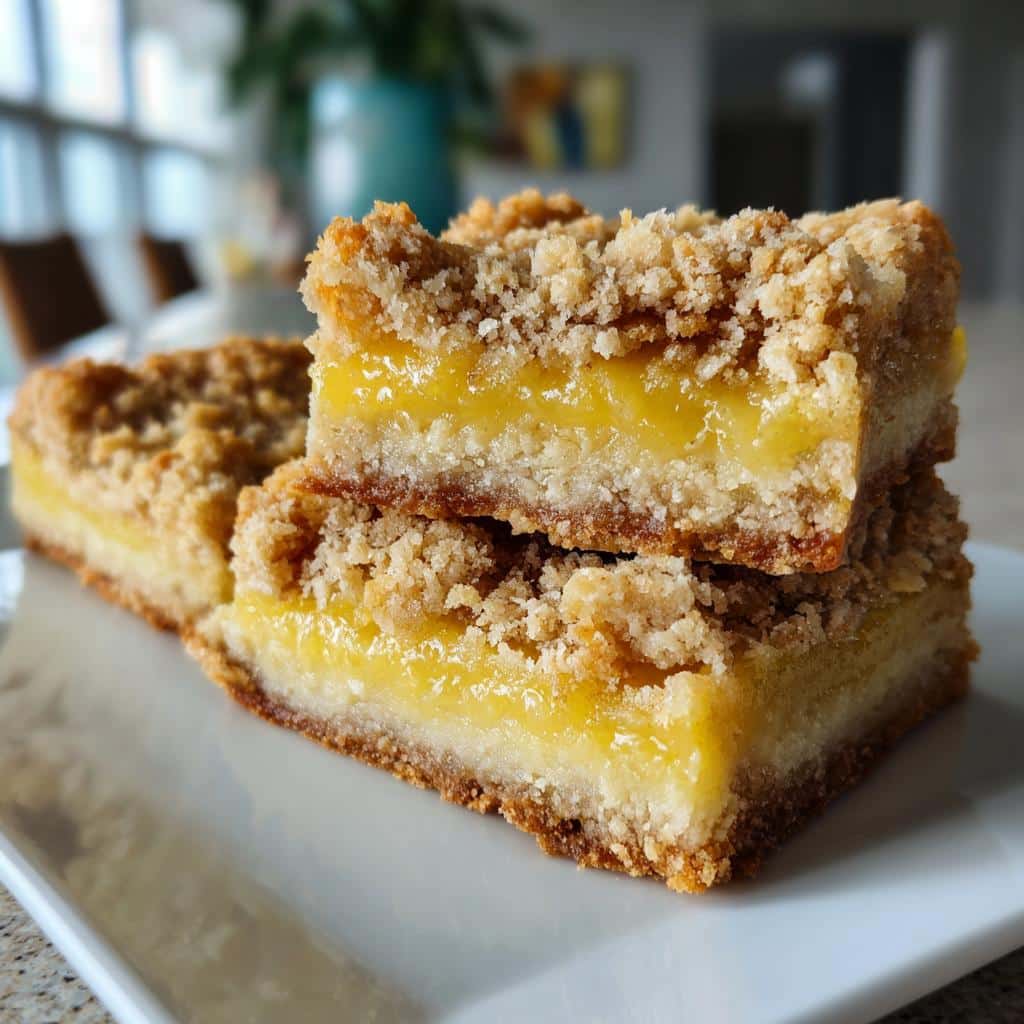 Lemon Oatmeal Crumble Bars - detail 1