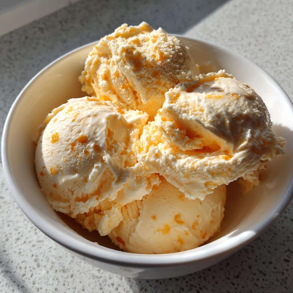 cottage cheese mango ice cream - detail 1
