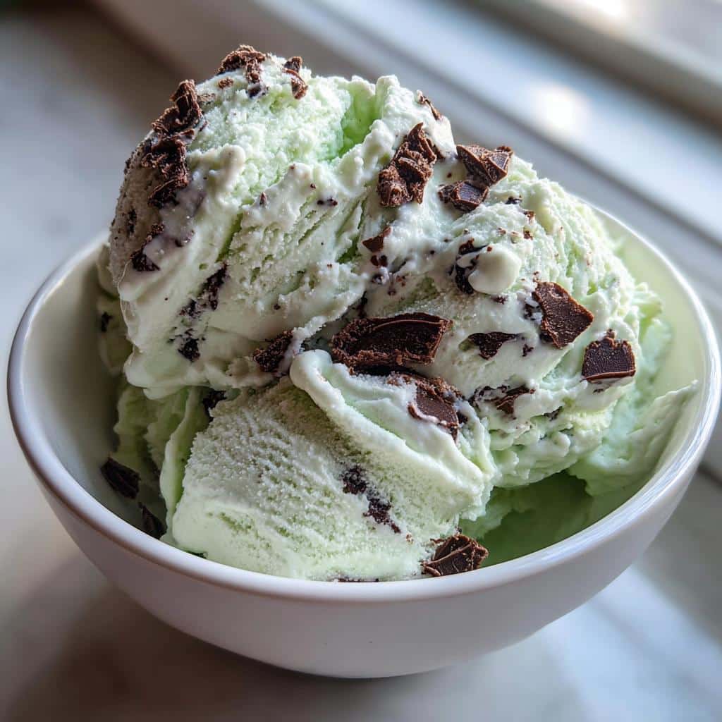 mint chocolate chip cottage cheese ice cream - detail 1