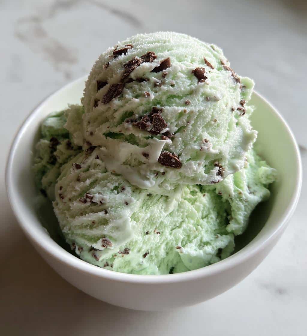 mint chocolate chip ice cream with cottage cheese​ - detail 1