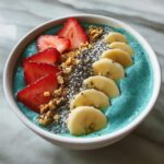 Blue spirulina smoothie bowls