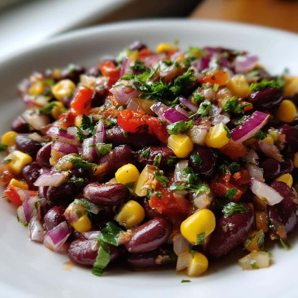 Dense bean salad - detail 1
