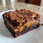 Miso caramel brownies