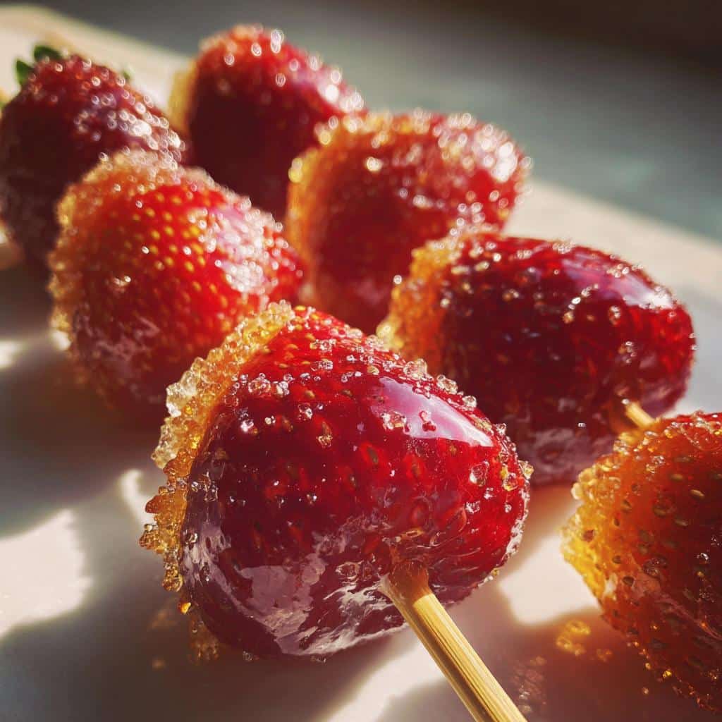 Tanghulu (candied fruit) - detail 1