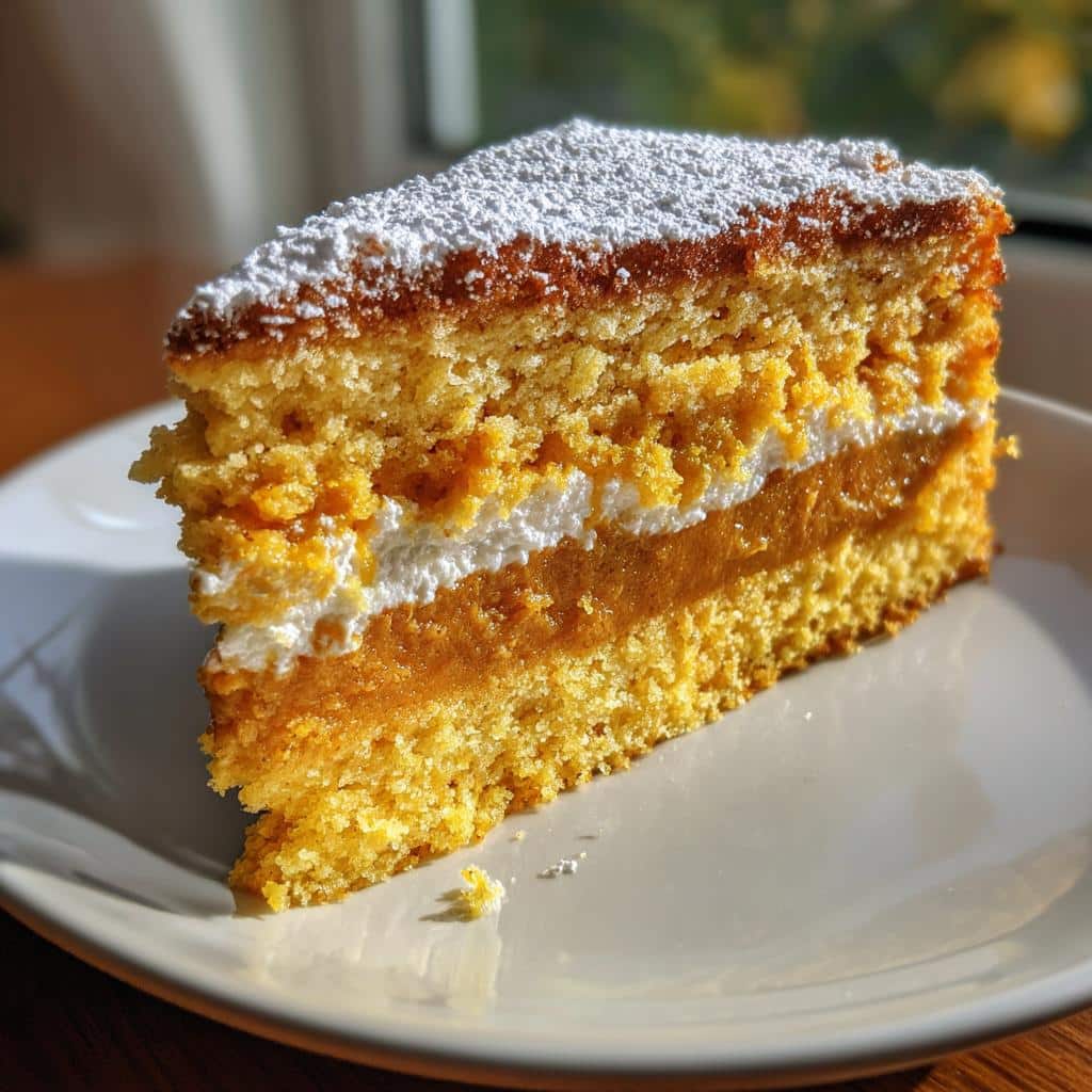 pumpkin magic cake - detail 1