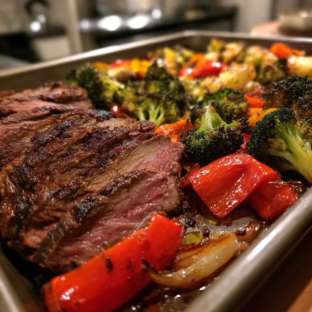10-Min Sheet Pan Steak Dinner
