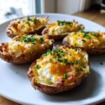 5-Star Air Fryer Twice-Baked Potatoes - Irresistibly Crispy & Creamy! 4 Air Fryer Twice-Baked Potatoes