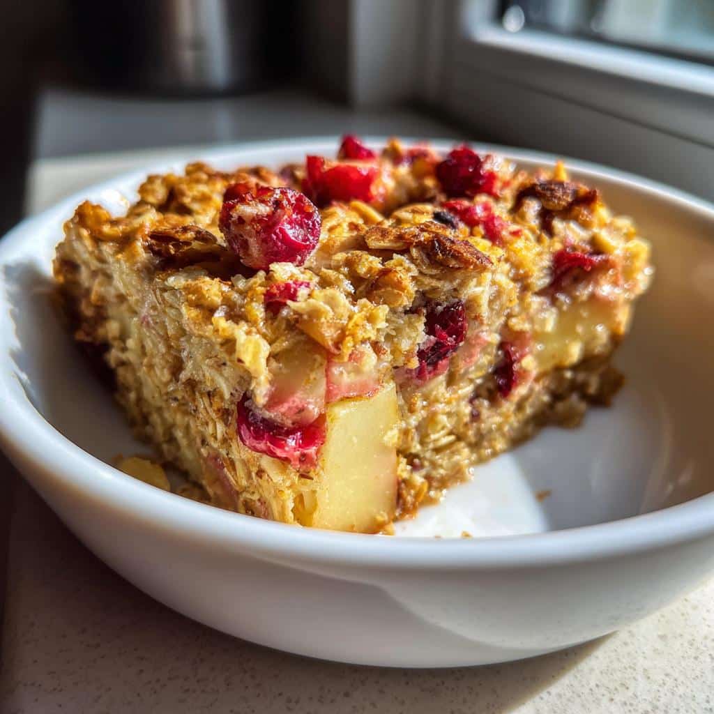 Apple-Cranberry Baked Oats