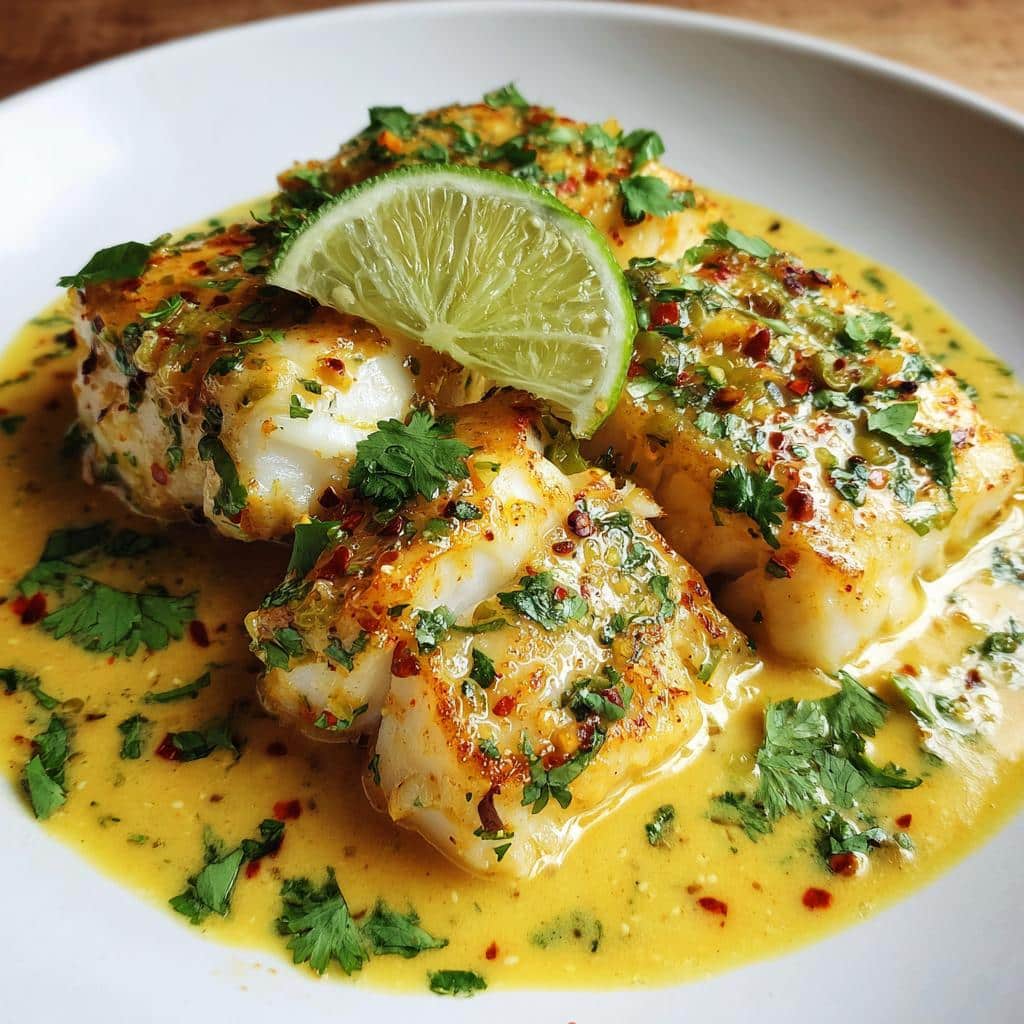 Baked Cod Dinner: Creamy Coconut Lemon Sauce - detail 1