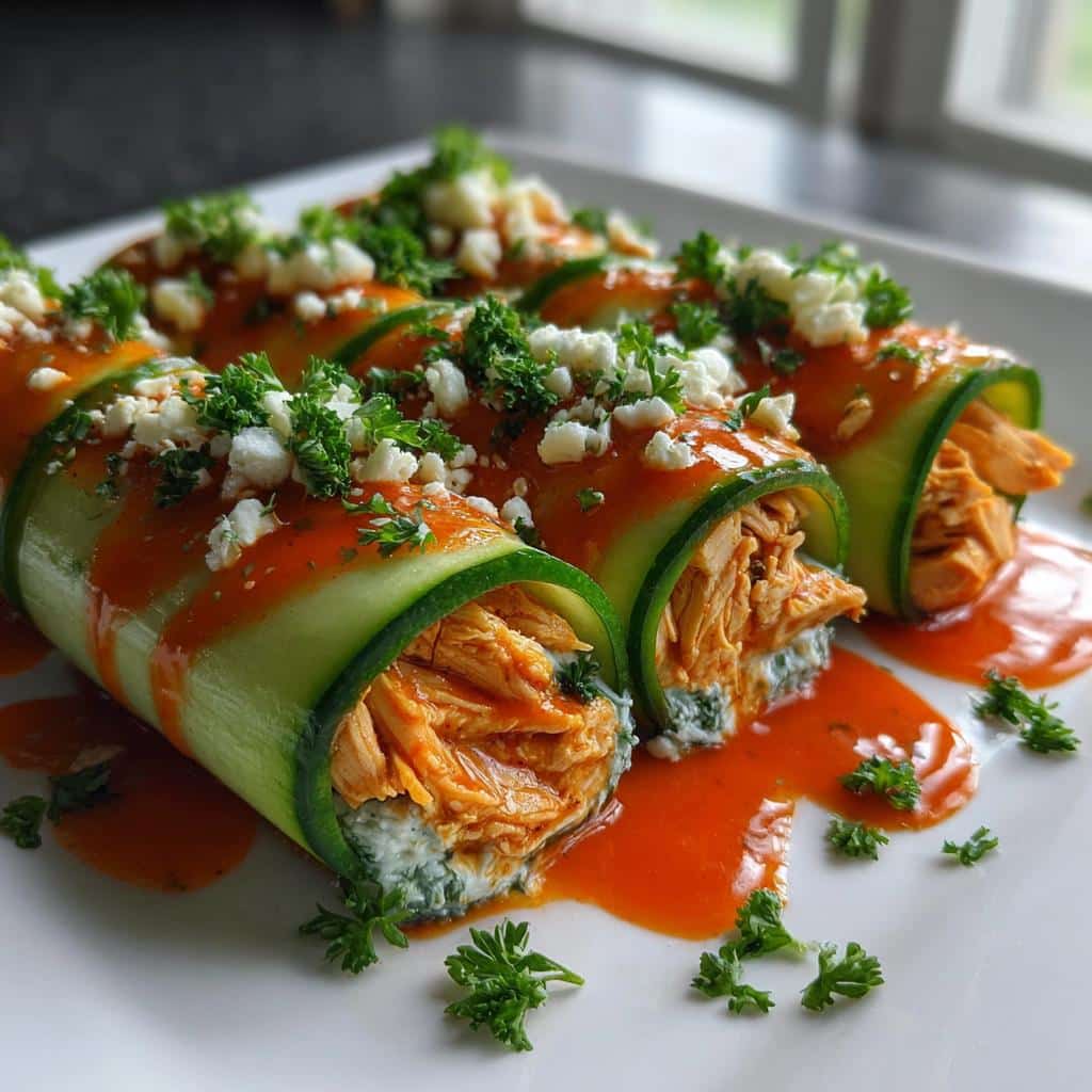 Buffalo Chicken Cucumber Rolls - detail 1