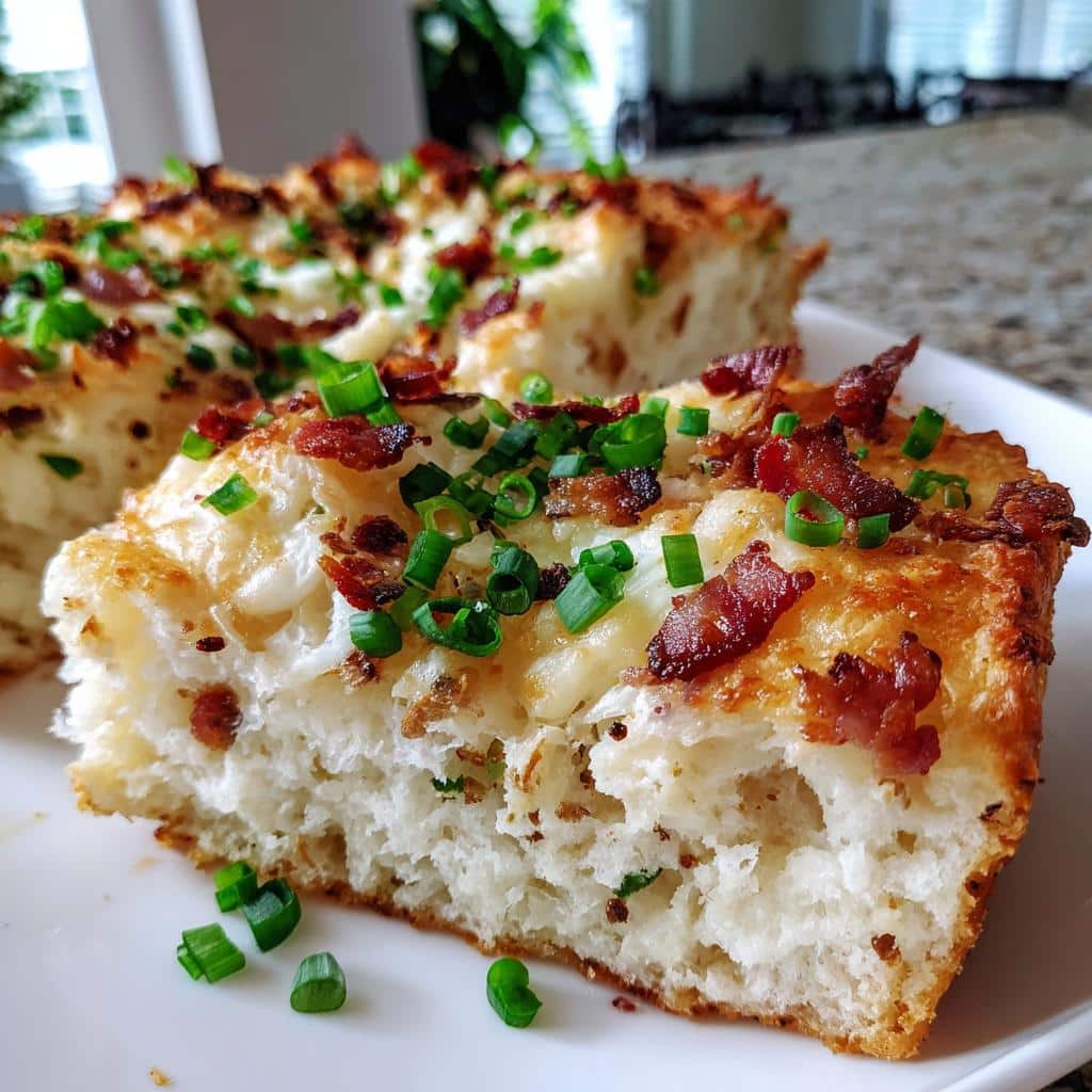 Cloud bread breakfast pizza