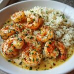 Creamy Garlic Butter Shrimp Bowl with Herb Rice