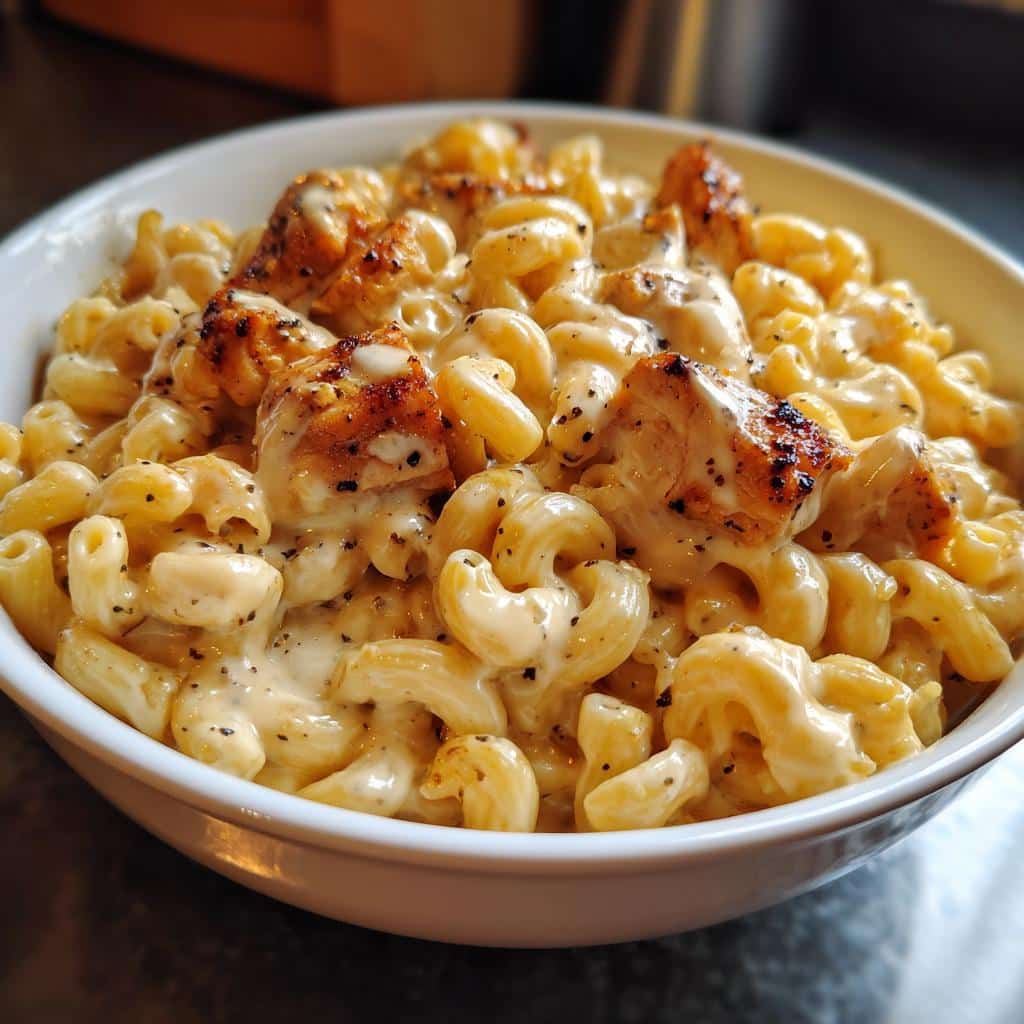 Creamy Honey Pepper Chicken Mac and Cheese Delight