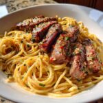 Creamy Spicy Garlic Butter Steak and Pasta Recipe