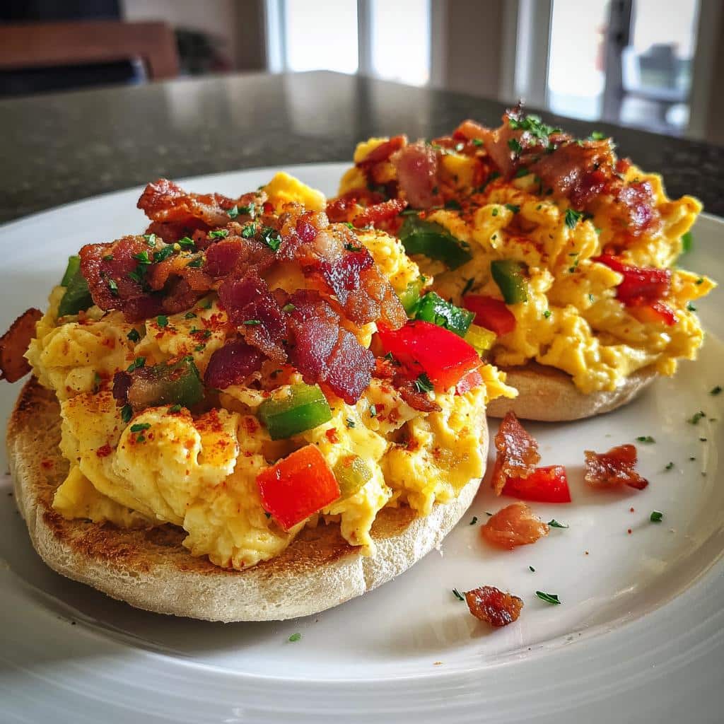 English Muffin Breakfast Pizza - detail 1