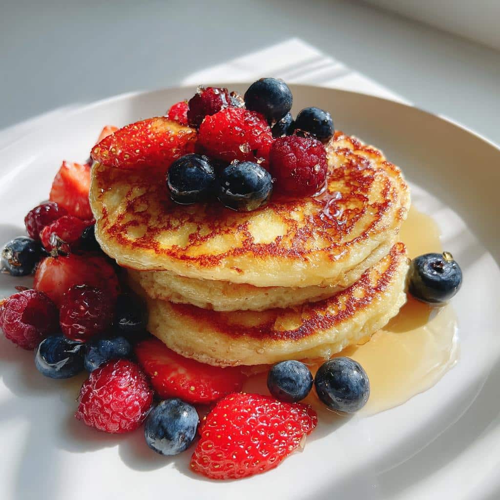 Fluffy Greek Yogurt Berry Pancakes in 3 Easy Steps 5 Greek Yogurt Berry Pancakes - detail 1