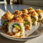 Homemade California Crunch Roll Sushi