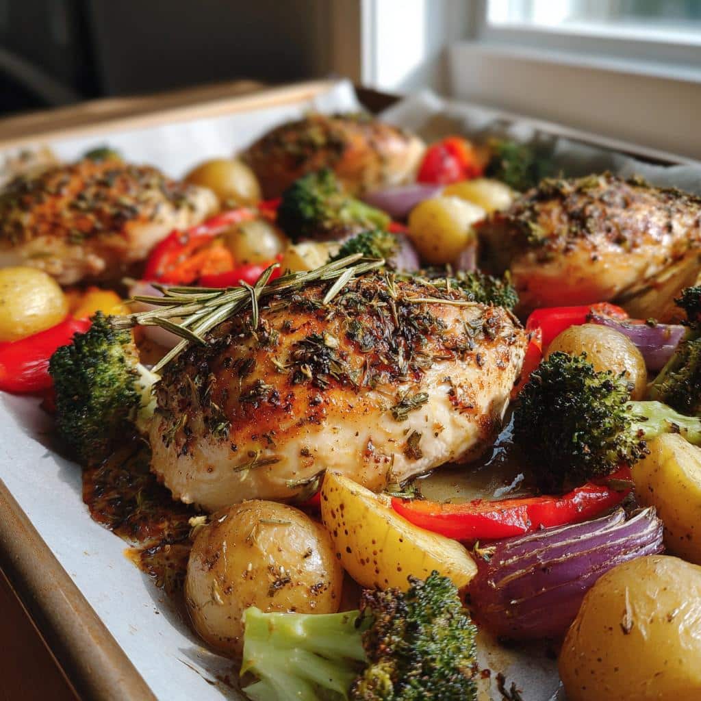 Insanely Good One-Pan Herb Chicken & Roasted Veggie Bake