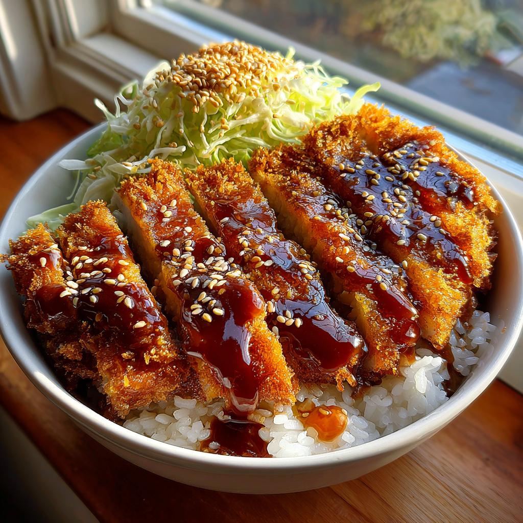 Japanese Katsu Bowls with Tonkatsu Sauce