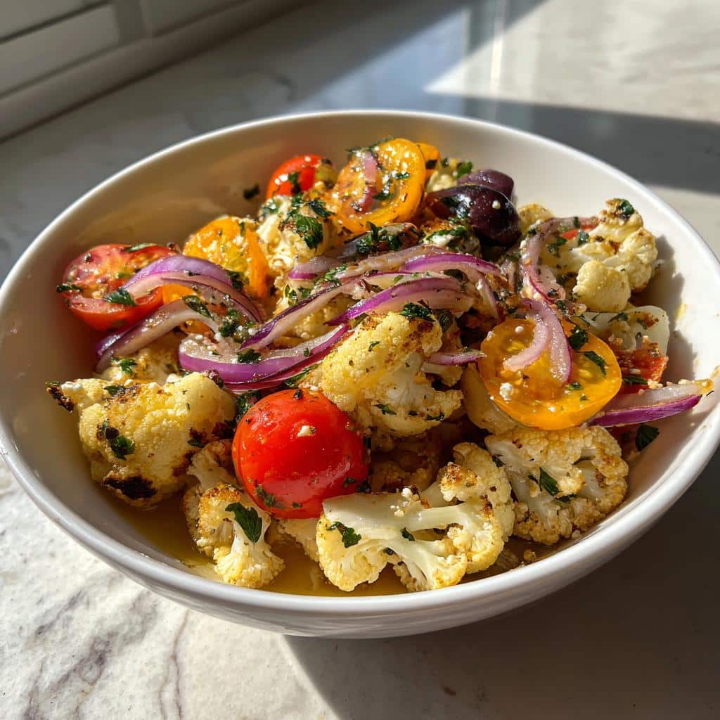 Mediterranean Marinated Cauliflower Salad 5 Mediterranean Marinated Cauliflower Salad - detail 1