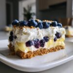No-Bake Lemon dazzling Blueberry cream Cake