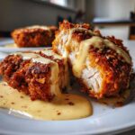Pretzel Chicken with Mustard-Cheddar Sauce