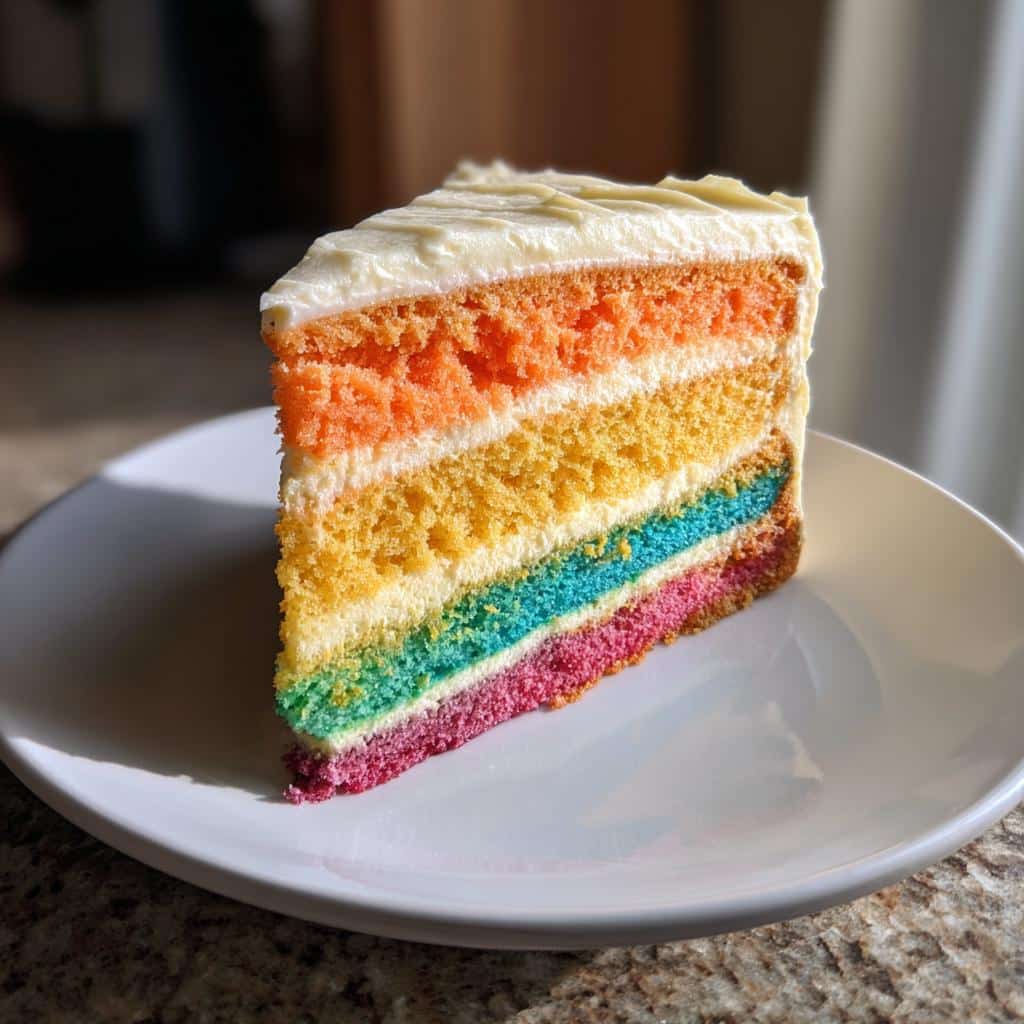 Rainbow Sheet Cake