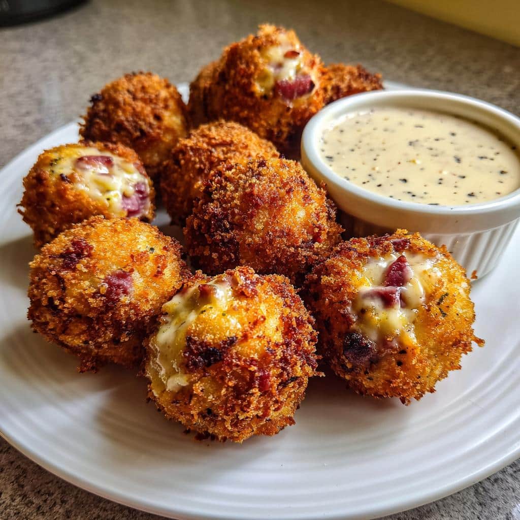 Reuben Balls with Spicy Thousand Island Dipping Sauce - detail 1