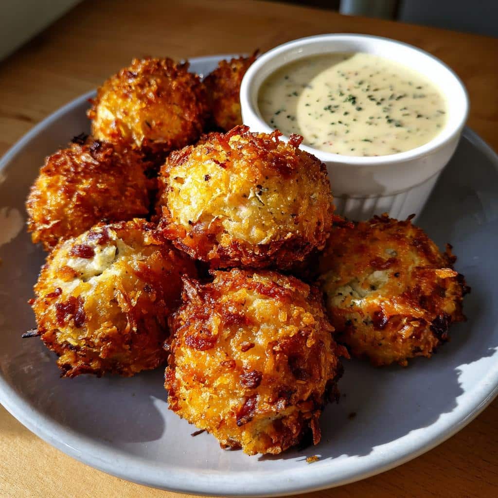 Reuben Balls with Spicy Thousand Island Dipping Sauce
