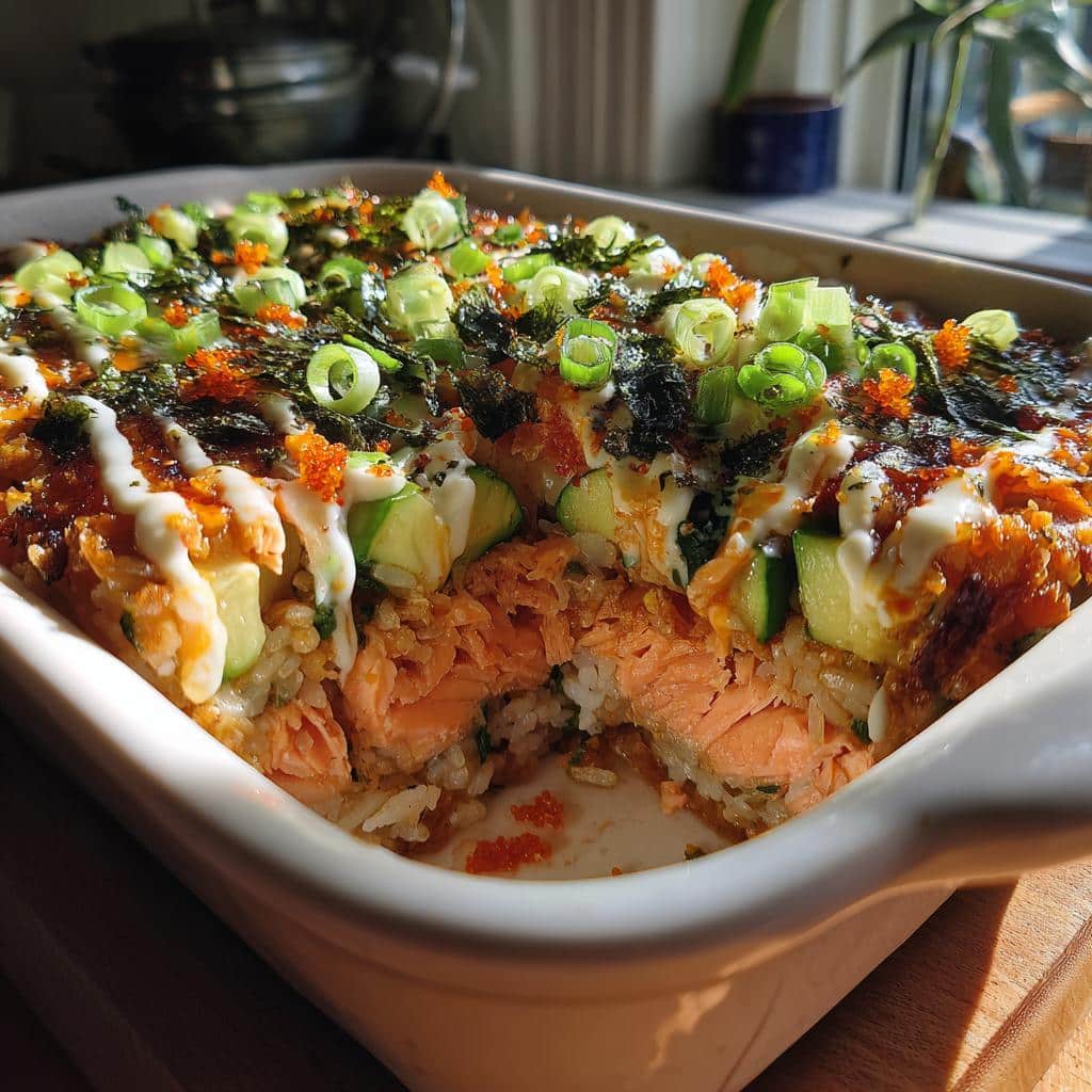 Salmon Sushi Bake - detail 1