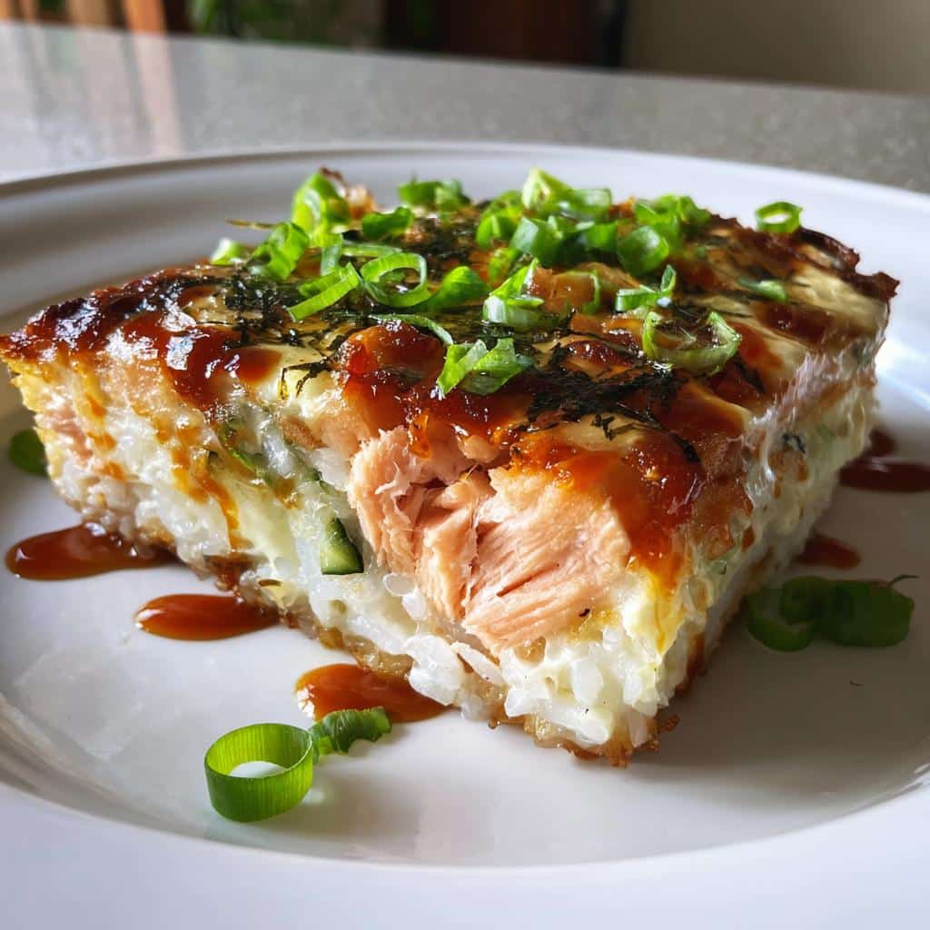 Salmon Sushi Bake
