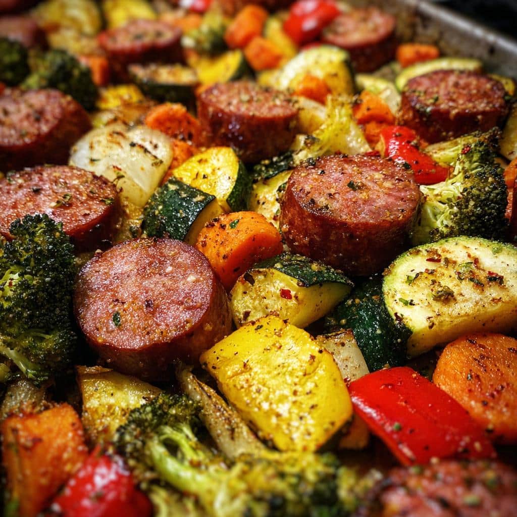 Sheet Pan Sausage & Mixed Veggies - detail 1
