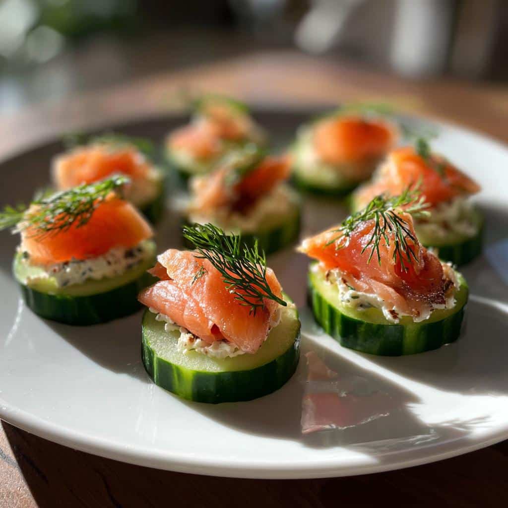 Smoked Salmon Cucumber Bites - detail 1