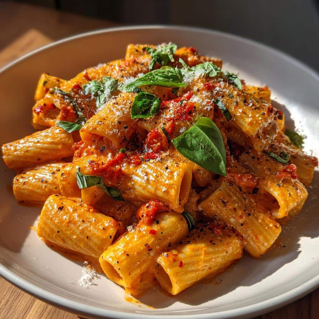 Spicy Vodka Rigatoni Pasta