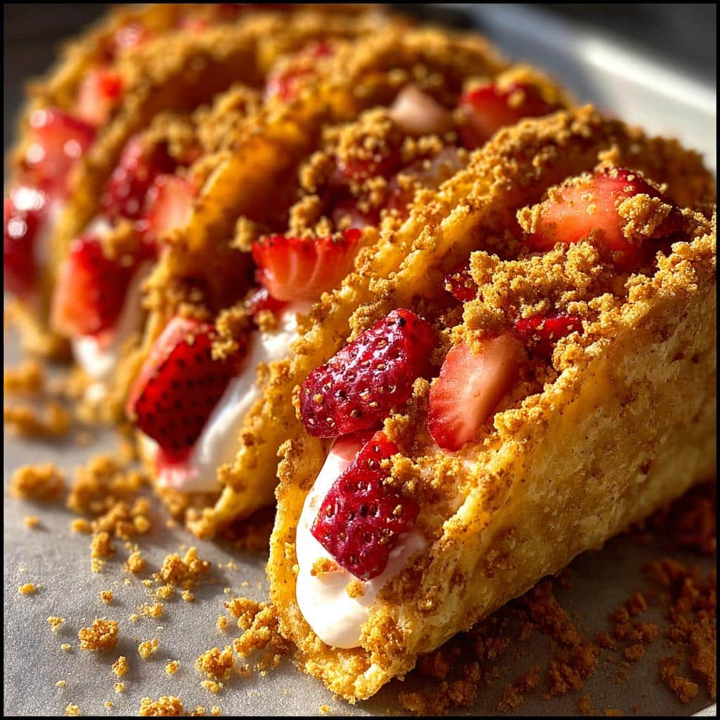Strawberry Crunch Cheesecake Tacos - detail 1