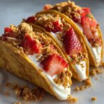 Strawberry Crunch Cheesecake Tacos