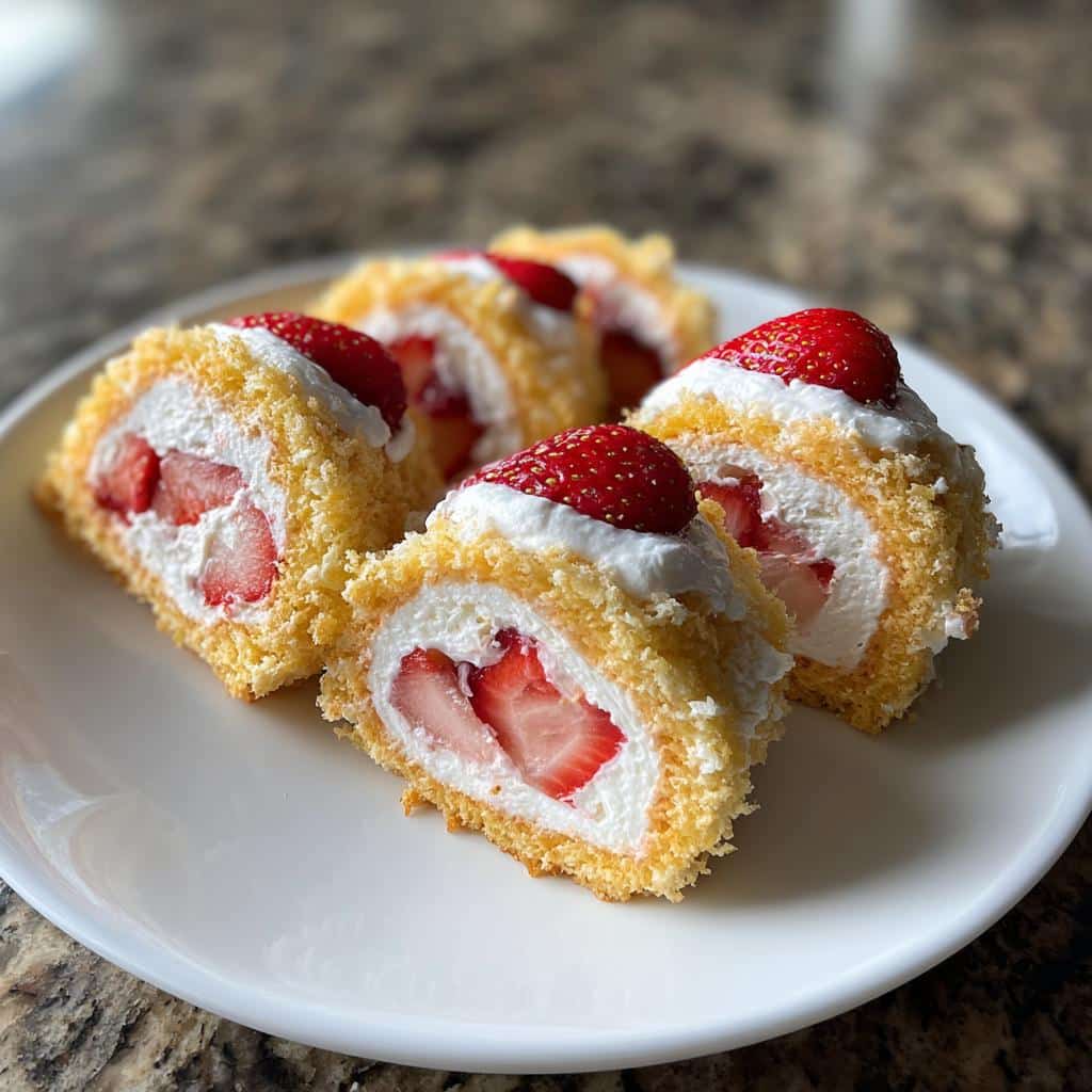 Strawberry Shortcake Sushi Rolls Will Wow Everyone 5 Strawberry Shortcake Sushi Rolls: A Creative Dessert Idea - detail 1