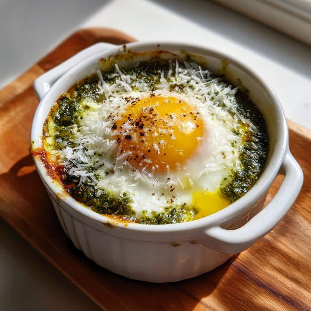 TikTok Baked Egg Pesto - detail 1