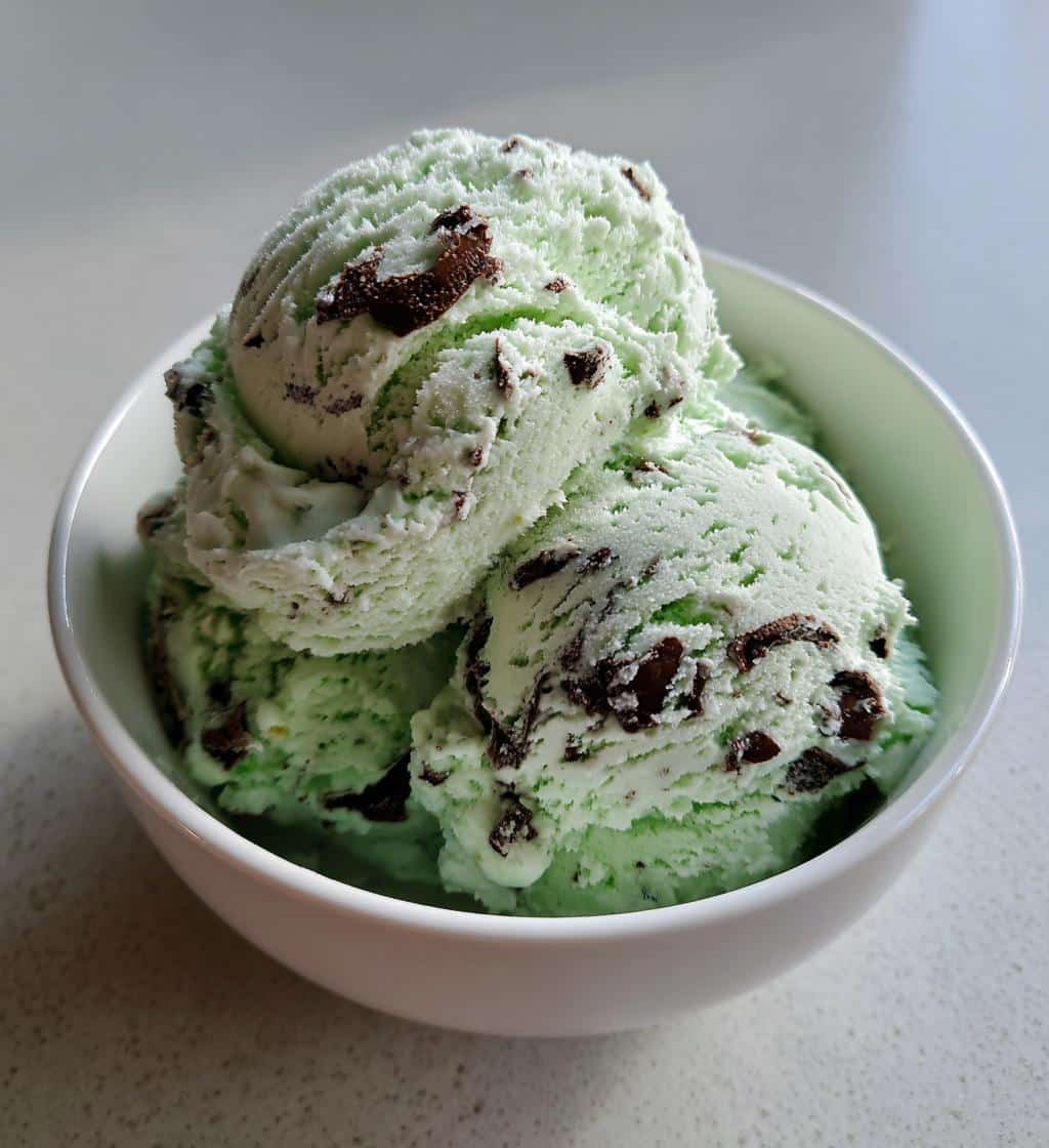 mint chocolate chip ice cream with cottage cheese​