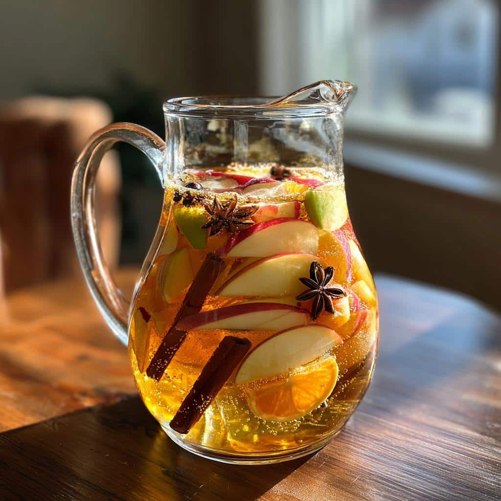 Autumn Apple Cider Sangria Fall Party Punch - detail 1