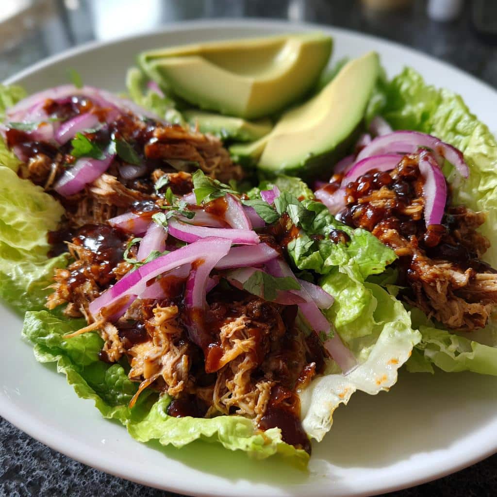 BBQ Pulled Pork Lettuce Wraps