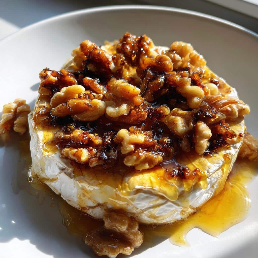 Baked Brie with Honey and Walnuts