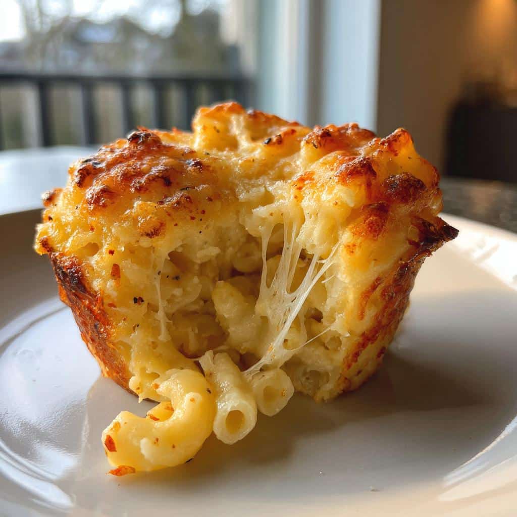 Baked Mac and Cheese Muffins - detail 1