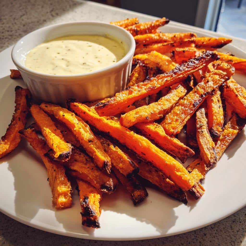 Baked Sweet Potato Fries with Garlic Aioli - detail 1