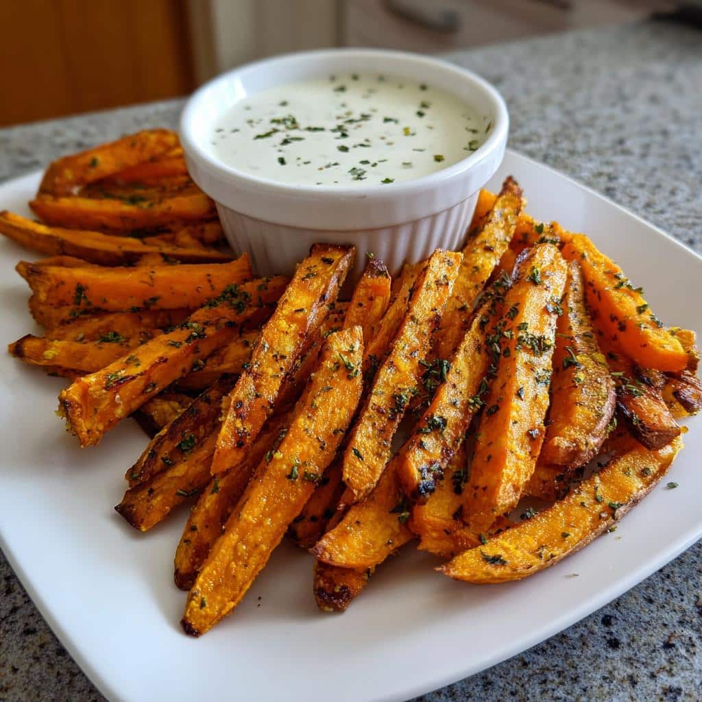 Baked Sweet Potato Fries with Garlic Aioli