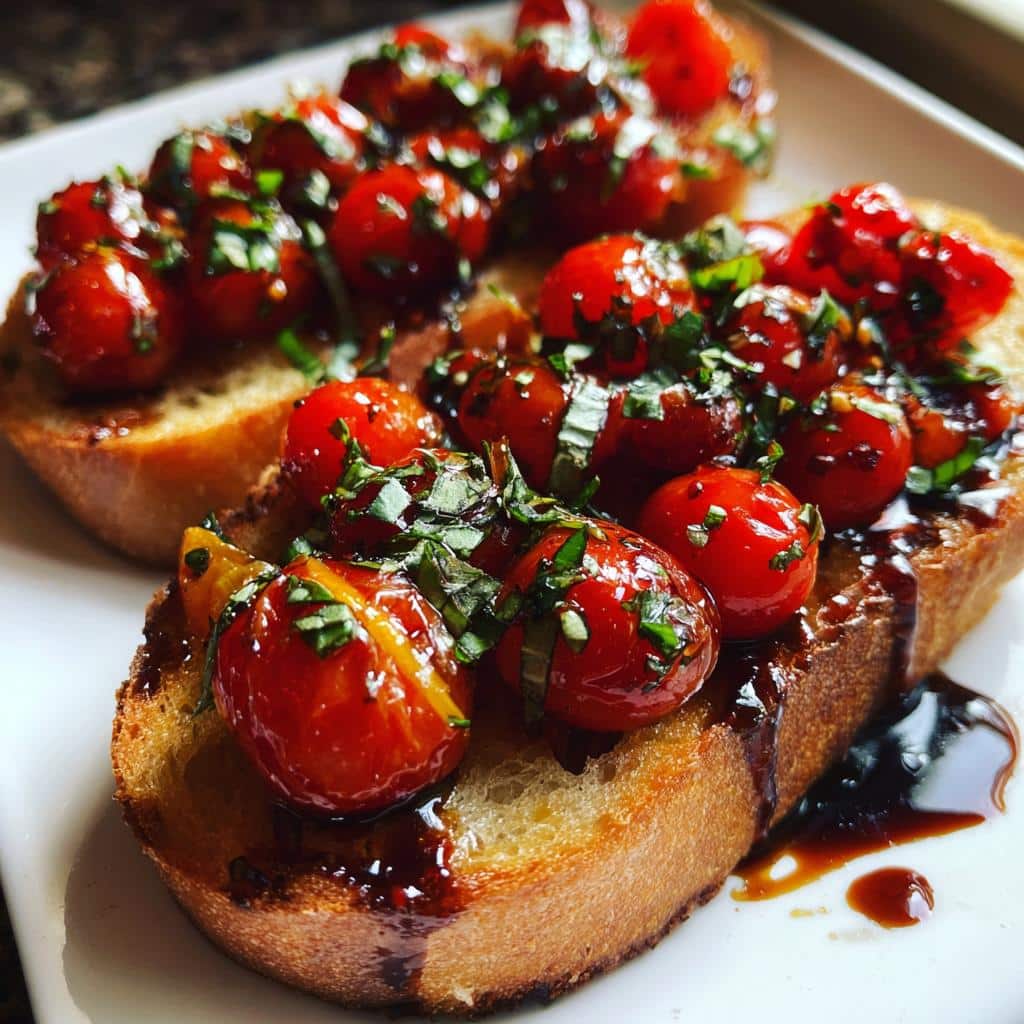 Balsamic Cherry Tomato Bruschetta - detail 1